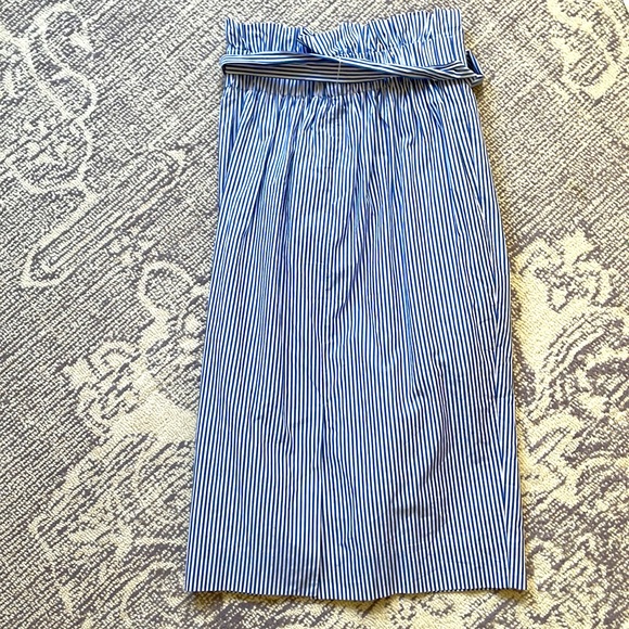 NWOT J. Crew striped midi paper bag skirt - Picture 2 of 3